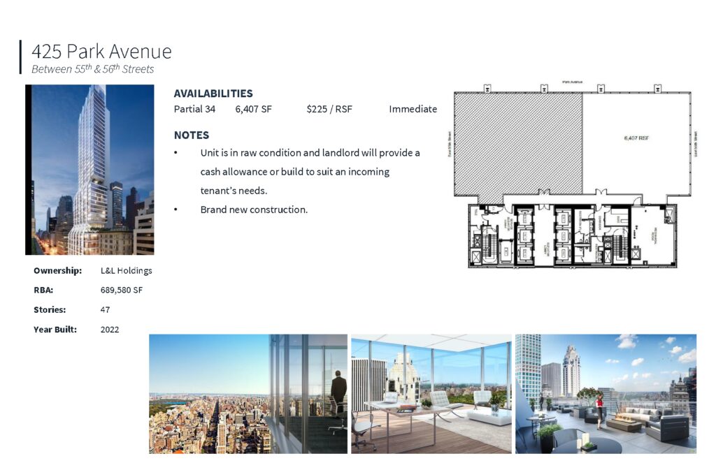 425 Park Avenue - Small Suite Information