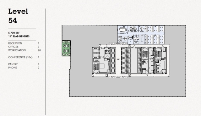 The Spiral - Partial 54th Floor - Floorplan