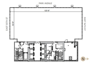 425 Park Avenue - Core & Shell Plan - Entire Floor