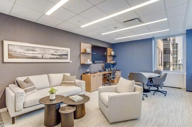 Large executive corner office